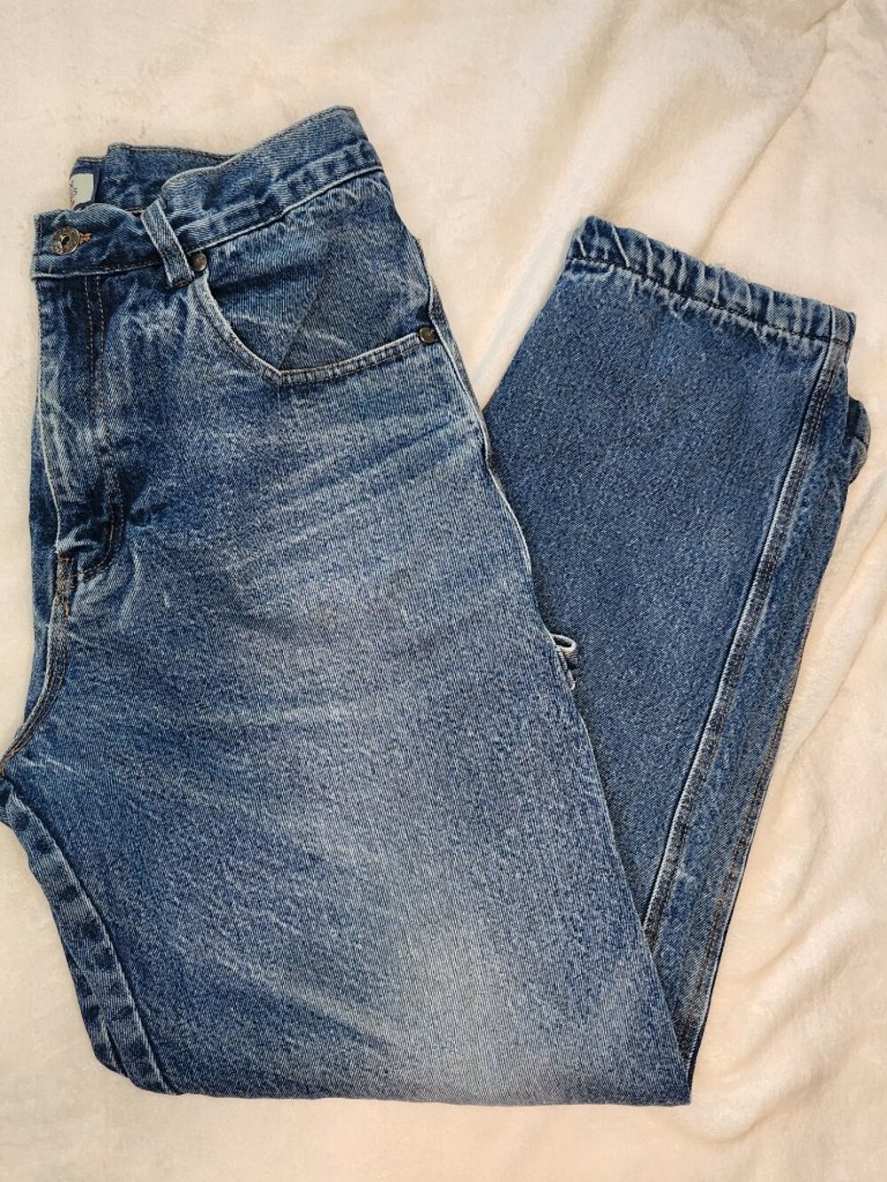 Vintage Boston Traders Flannel Lined Denim Jeans Plaid Lining Men's 34x32